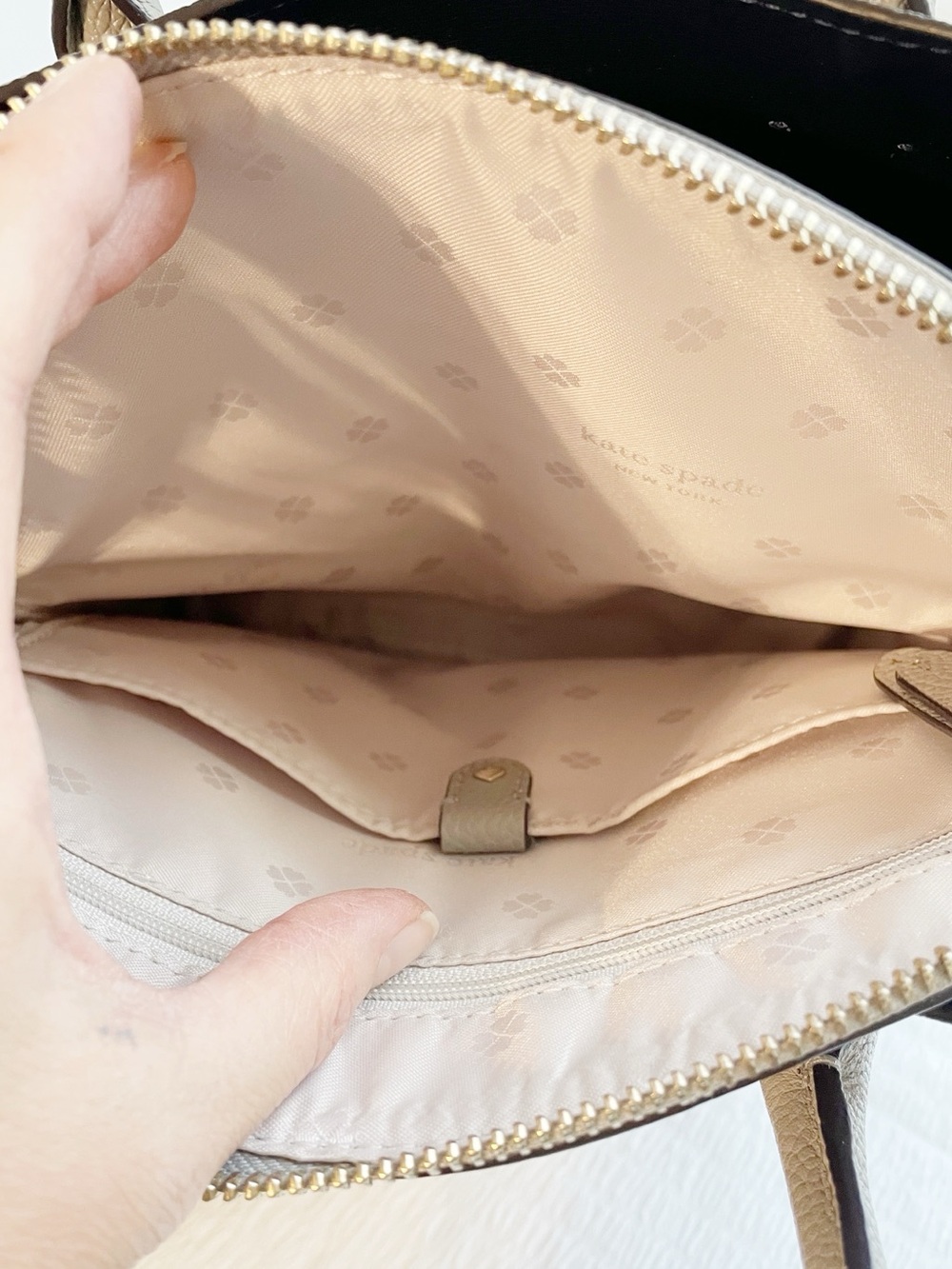 kate spade Pebbled Leather Tote in Grey Taupe - Picture 9 of 12